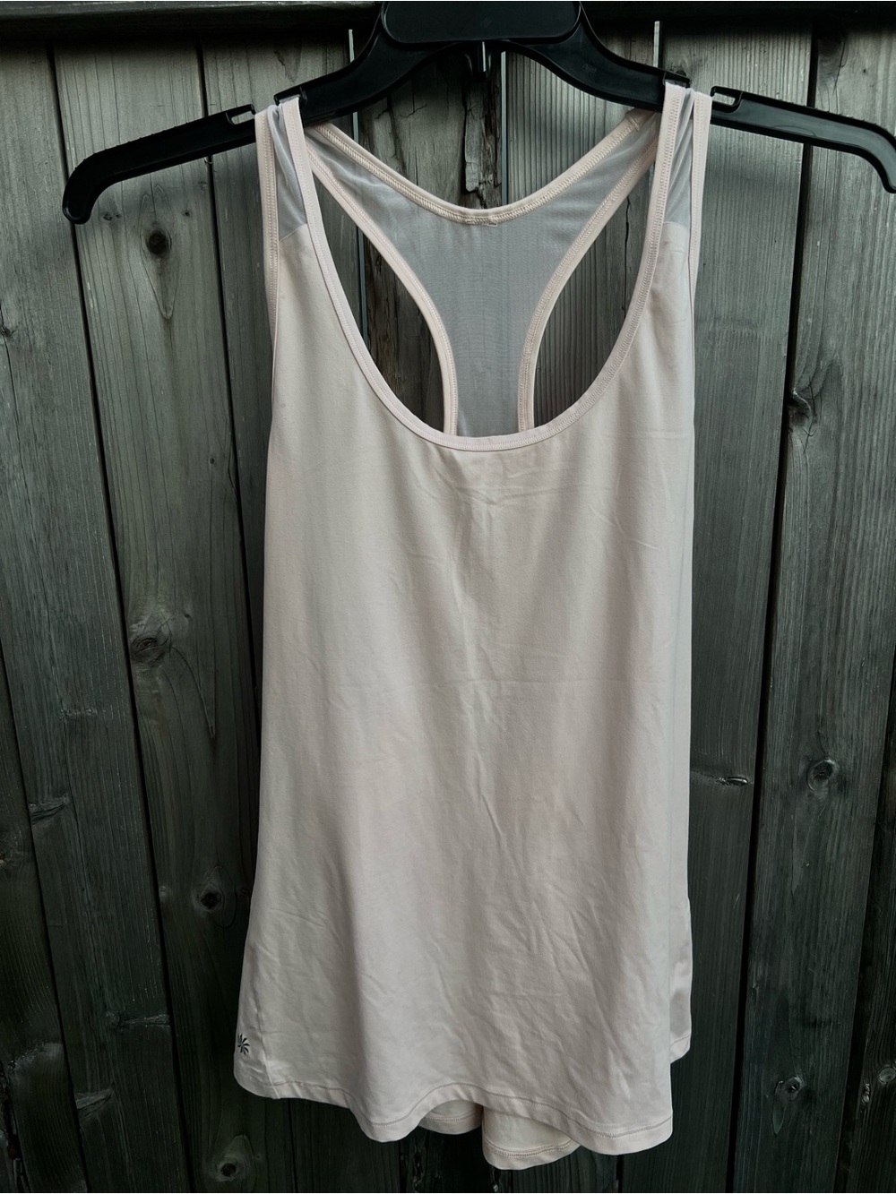 Athleta Chi Tank with Deep-V Mesh Racerback in Blush Pink